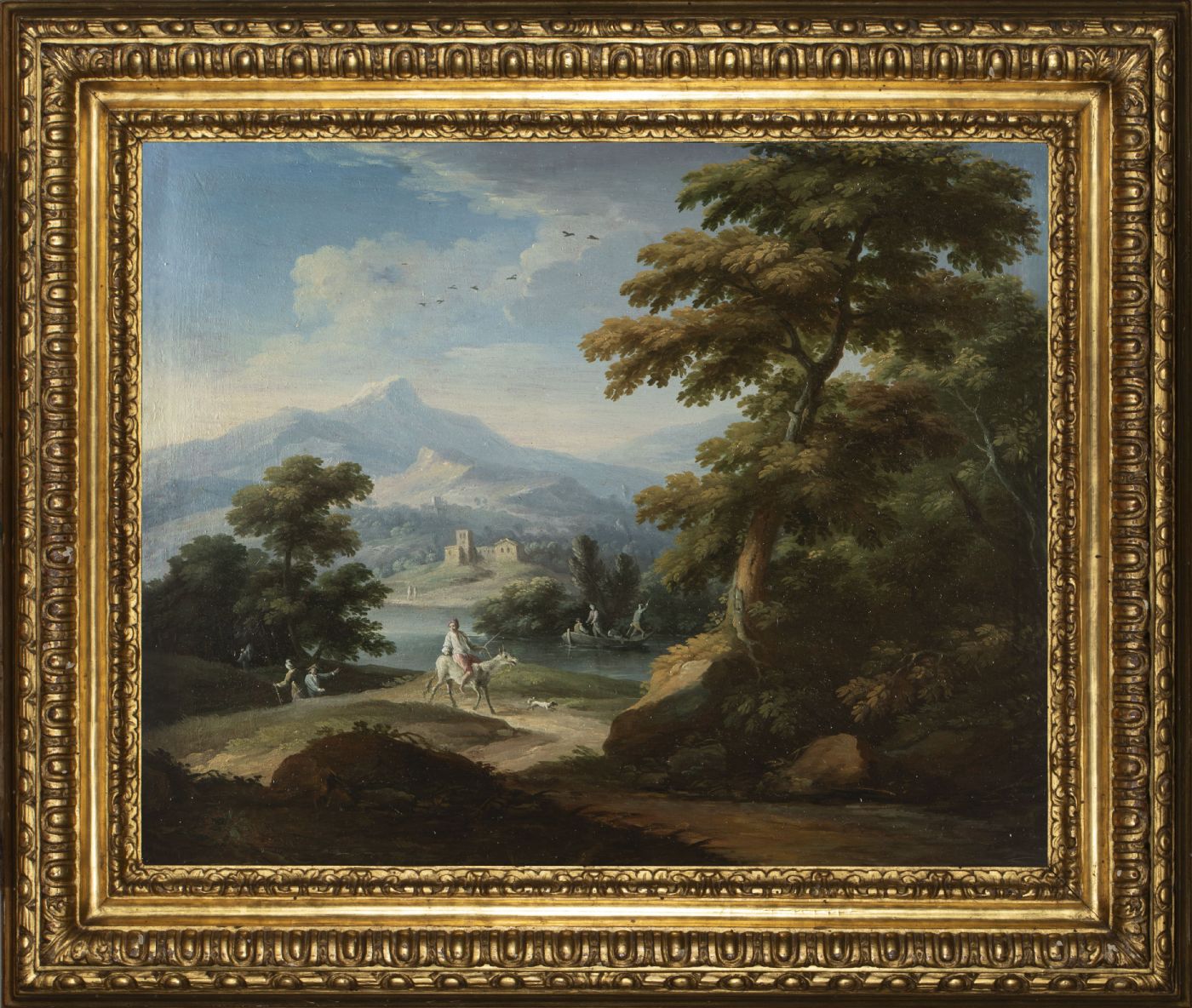 Vittorio Amedeo Cignaroli (Turin 1730 - 1800) - Paysage sur panneau